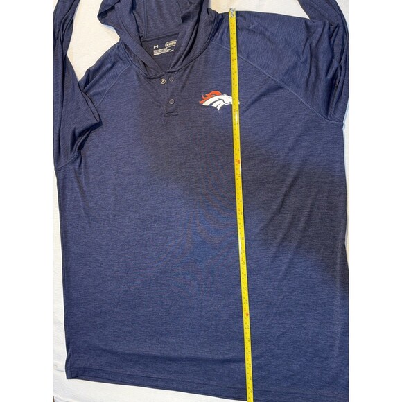 Under Armour NFL Denver Broncos Combine Authentic Blue 2XL 2 Snap Blue Hoodie - Picture 6 of 9